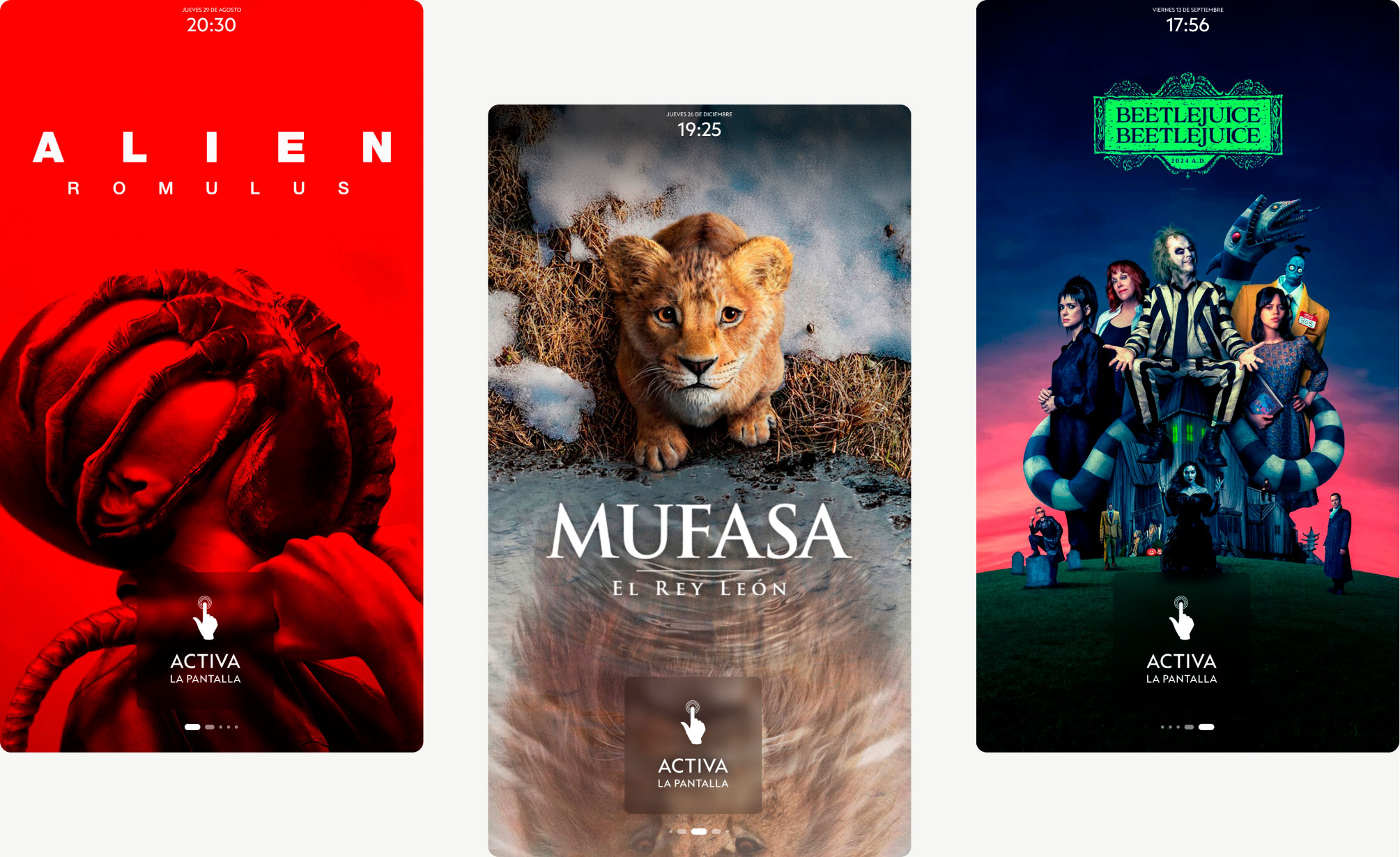 UI design for a cinema digital kiosk