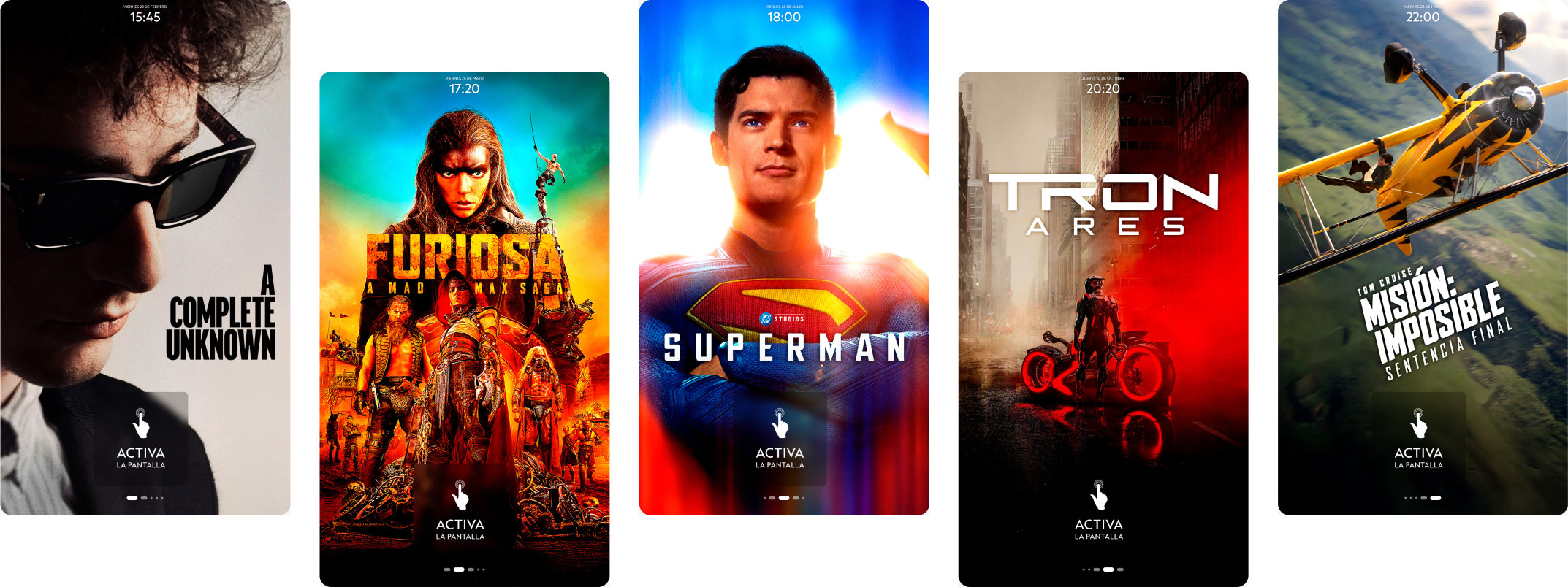 UI design for a cinema digital kiosk