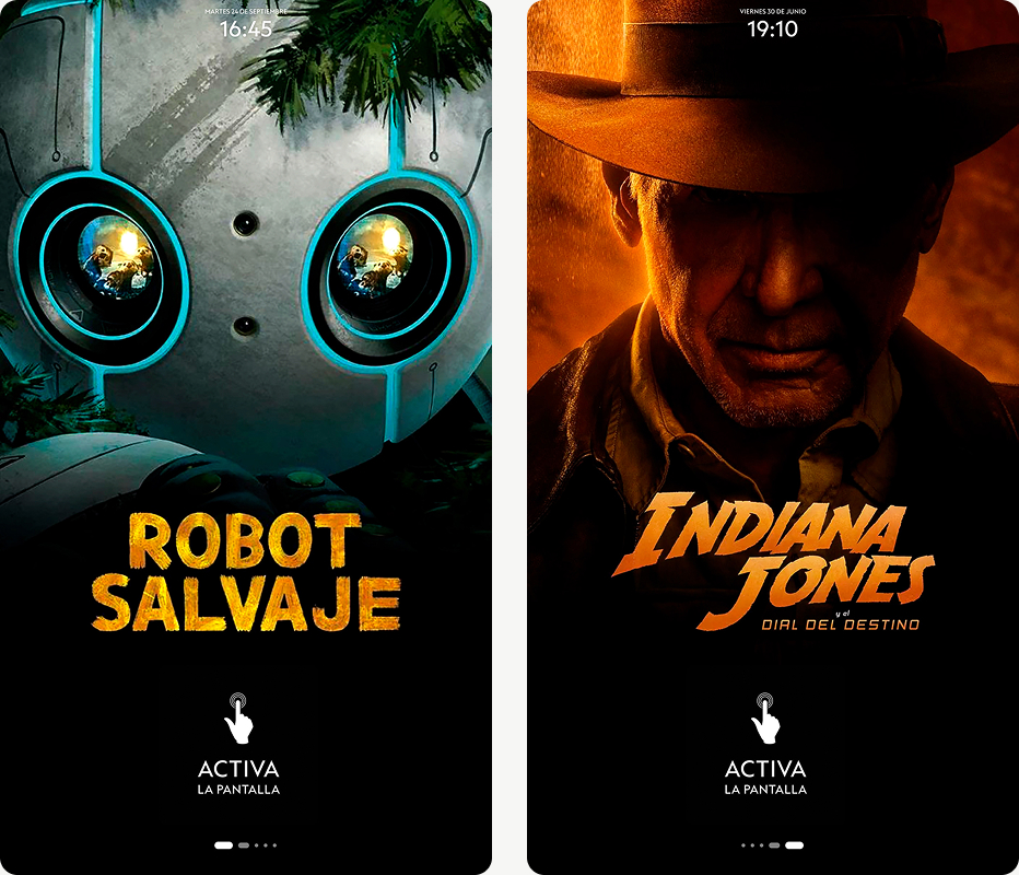 UI design for a cinema digital kiosk